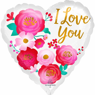Love You Ombre Flowes Jumbo Foil Balloon Balloons & Streamers - Party Centre - Party Centre