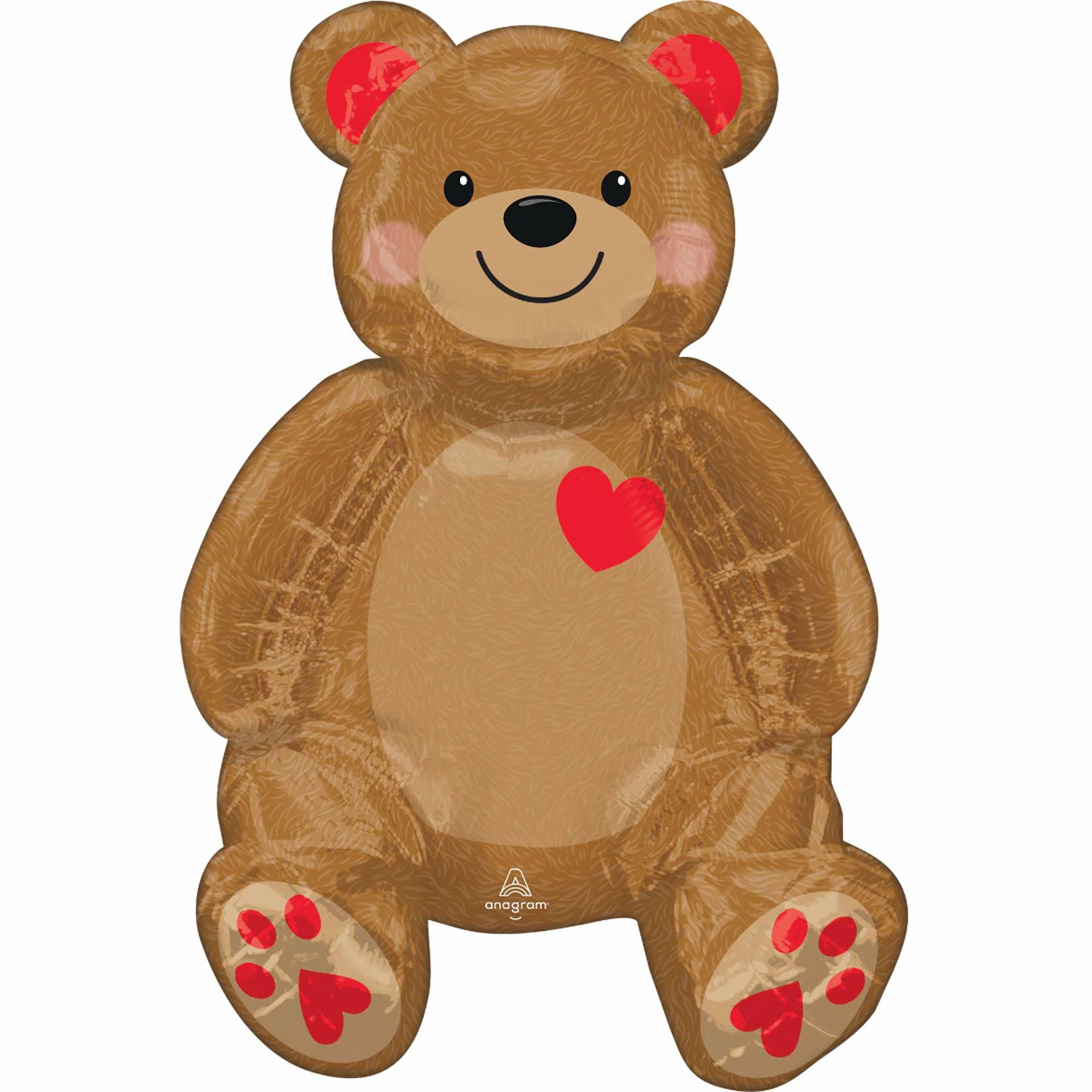Sitting Teddy Multi-Balloon 43x50cm Balloons & Streamers - Party Centre - Party Centre