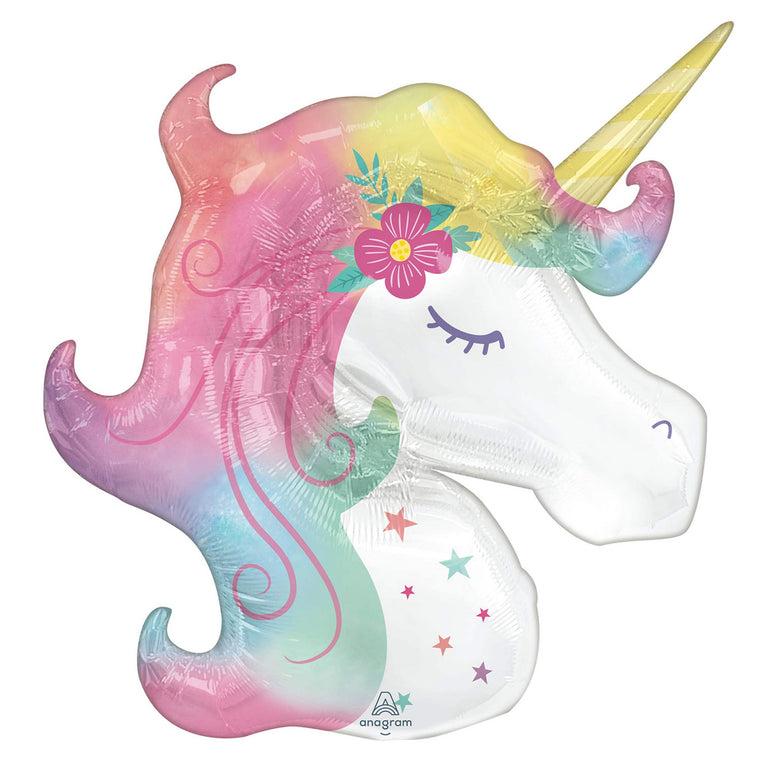 Enchanted Unicorn SuperShape Foil Balloon 83x73cm