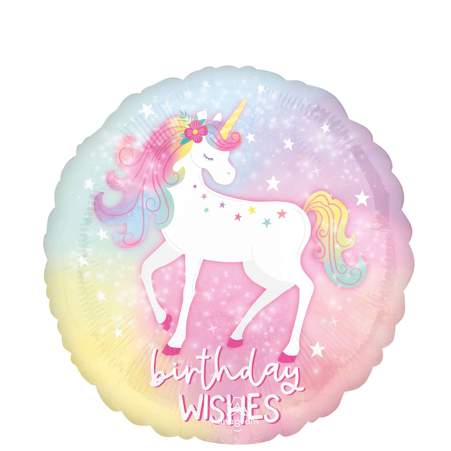 Enchanted Unicorn Birthday Foil Balloon 45cm - Party Centre