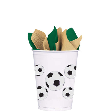 Soccer Fan Cups 8pcs Solid Tableware - Party Centre - Party Centre