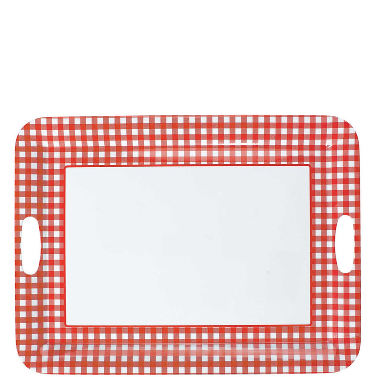 Picnic Party Melamine Handle Tray Solid Tableware - Party Centre