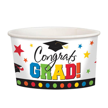 Grad Paper Treat Cups 9oz, 8pcs Printed Tableware - Party Centre - Party Centre