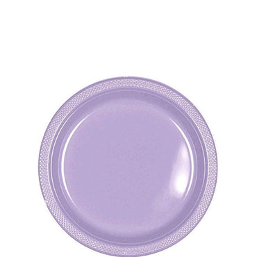 Lavender Plastic Plates 7in, 20pcs Solid Tableware - Party Centre - Party Centre