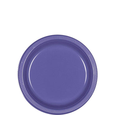New Purple Dessert Plates 7in, 20pcs Solid Tableware - Party Centre - Party Centre