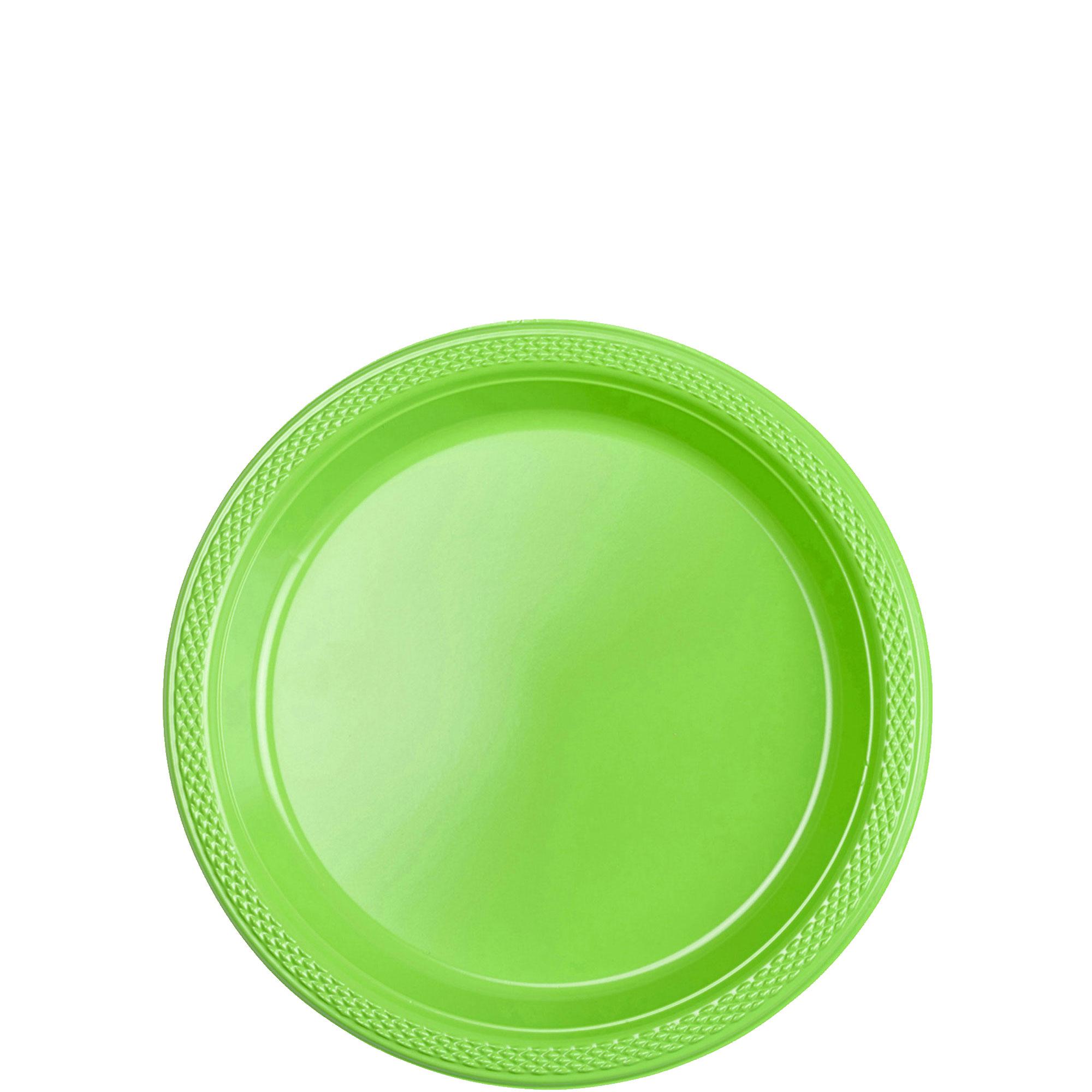 Kiwi Plastic Plates 7in, 20pcs Solid Tableware - Party Centre - Party Centre