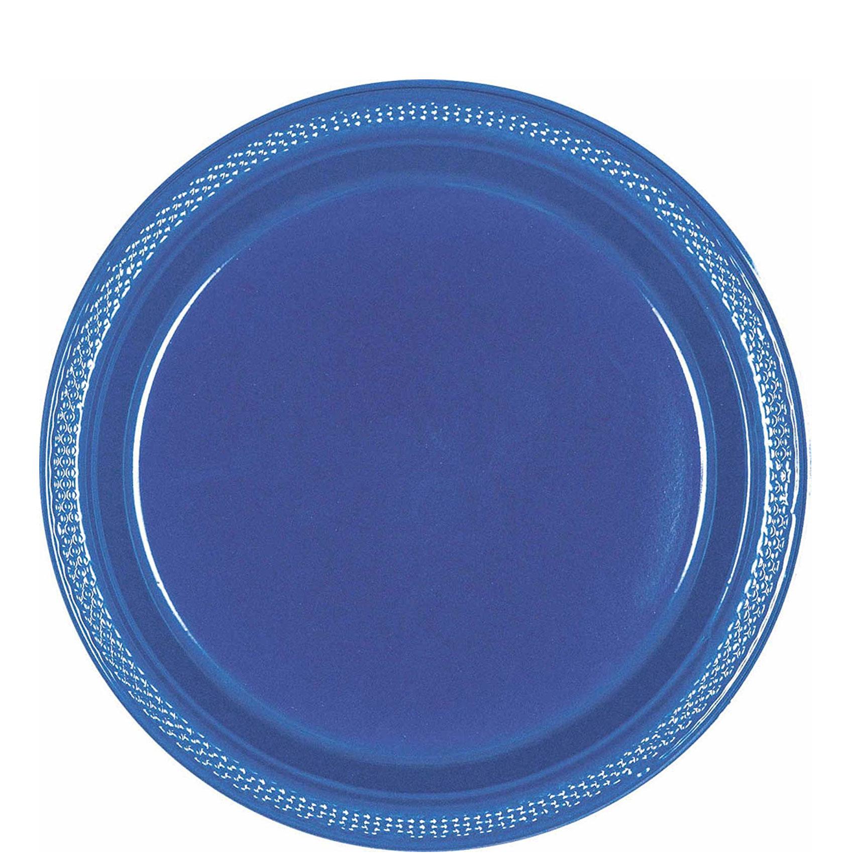 Bright Royal Blue Dinner Plates 20pcs Solid Tableware - Party Centre - Party Centre