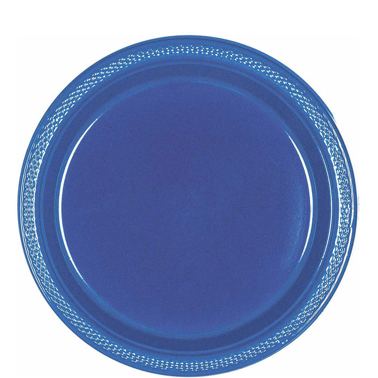 Bright Royal Blue Dinner Plates 20pcs Solid Tableware - Party Centre