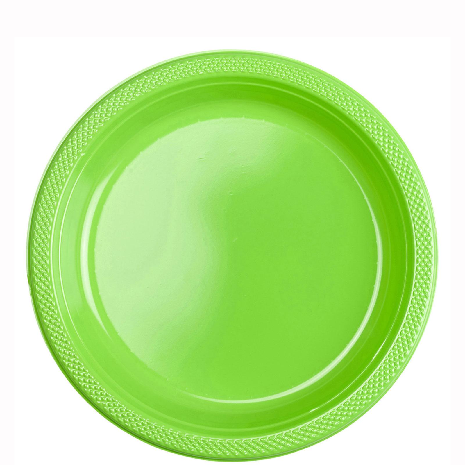 Kiwi Plastic Plates 9in, 20pcs Solid Tableware - Party Centre - Party Centre