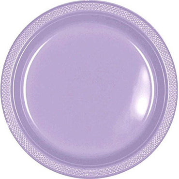 Lavender Plastic Plates 10.25in, 20pcs Solid Tableware - Party Centre - Party Centre