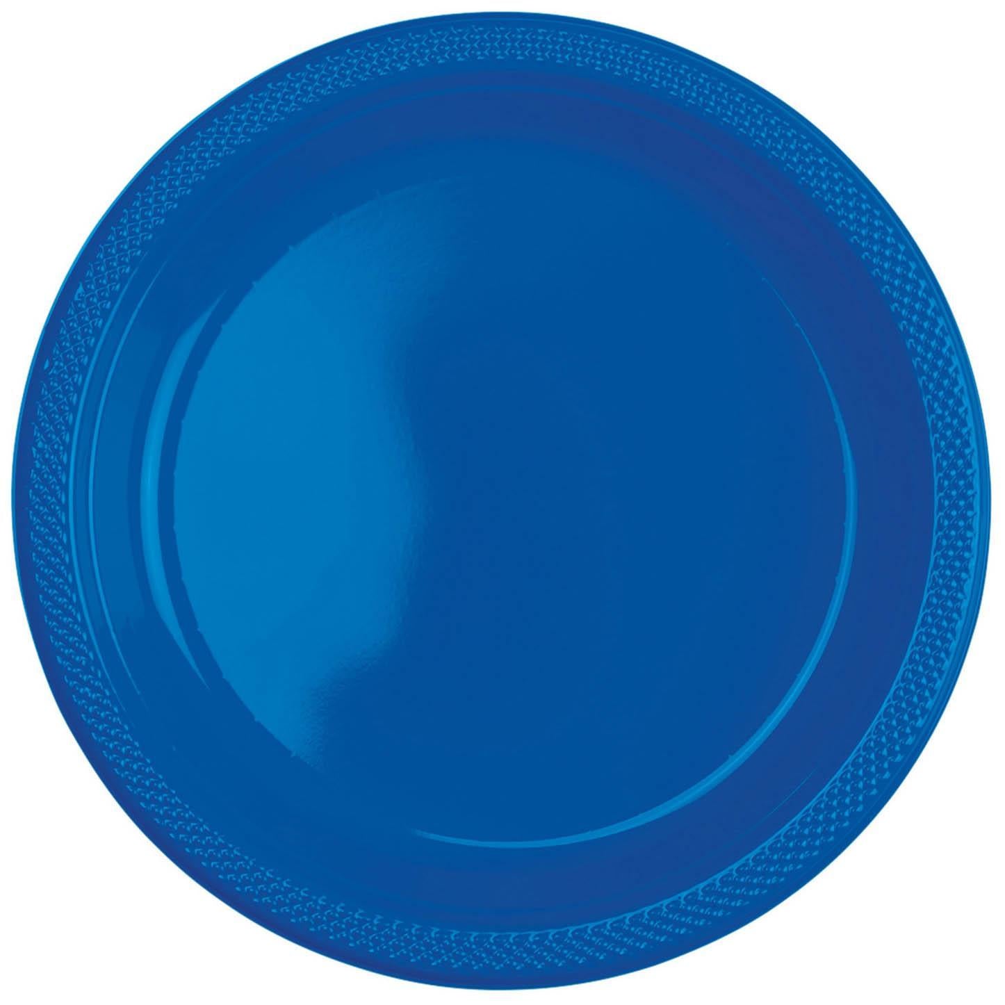 Bright Royal Blue Plates 10in, 20pcs Solid Tableware - Party Centre - Party Centre