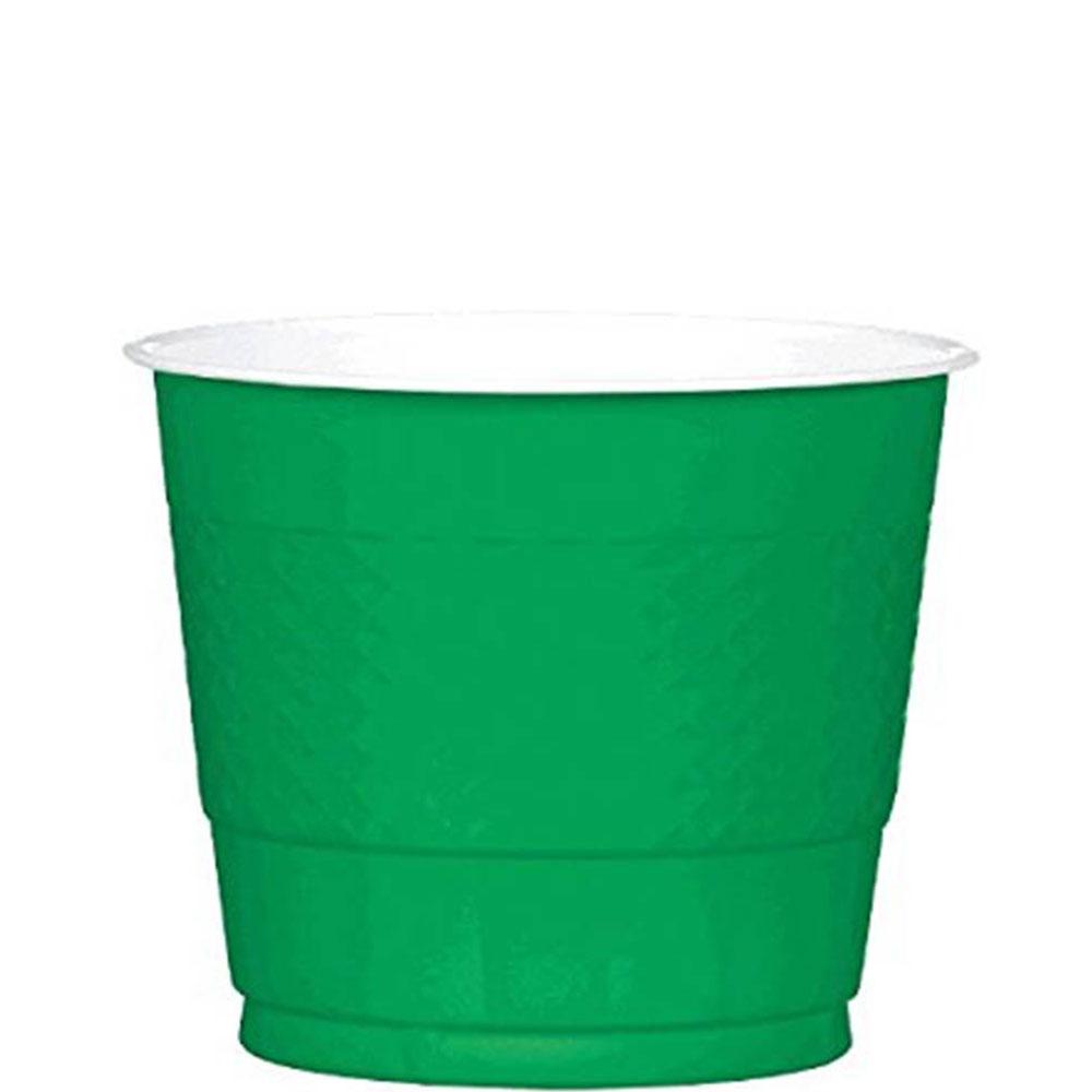 Festive Green Plastic Cups 9oz, 20pcs Solid Tableware - Party Centre - Party Centre