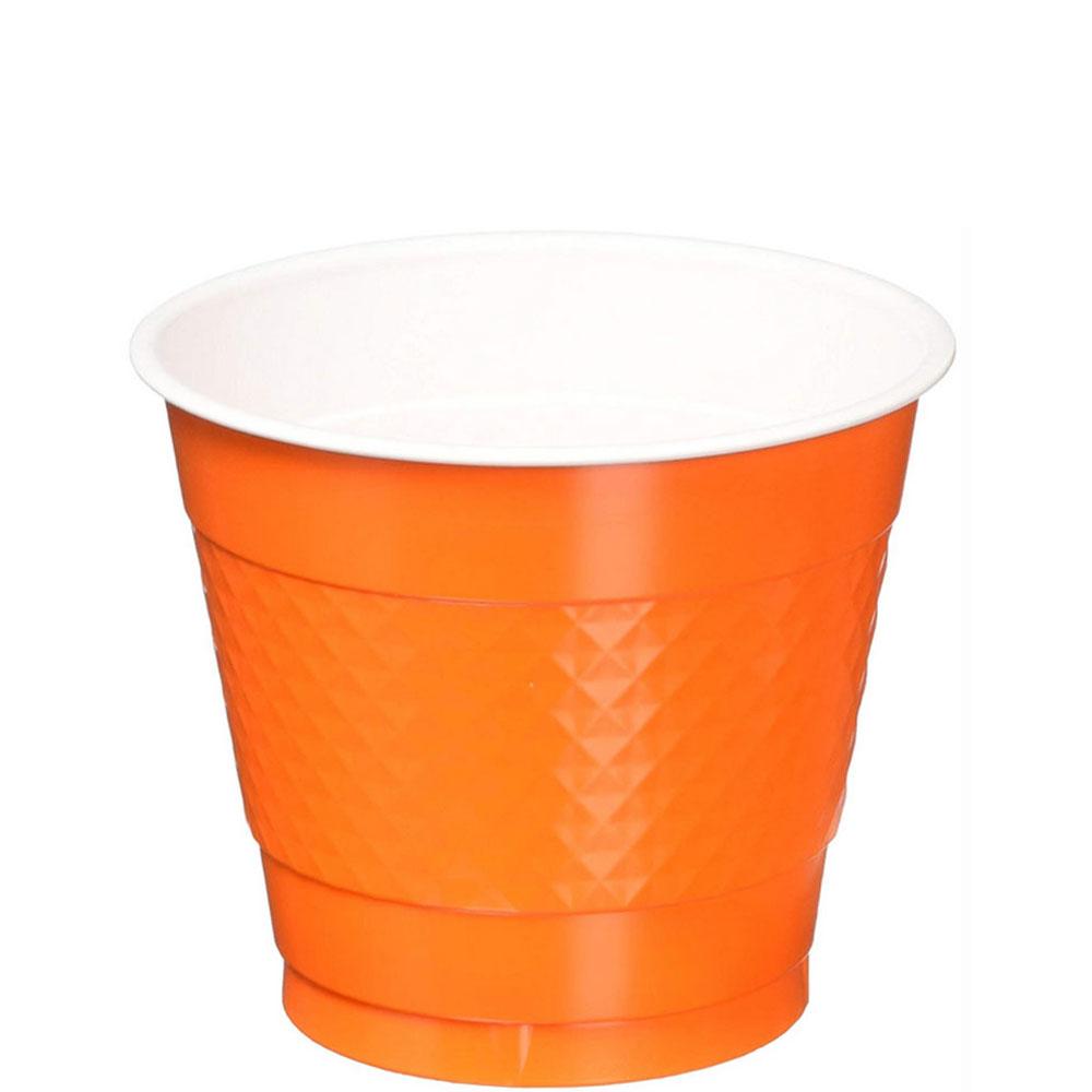 Orange Peel Plastic Cups 9oz, 20pcs Solid Tableware - Party Centre - Party Centre