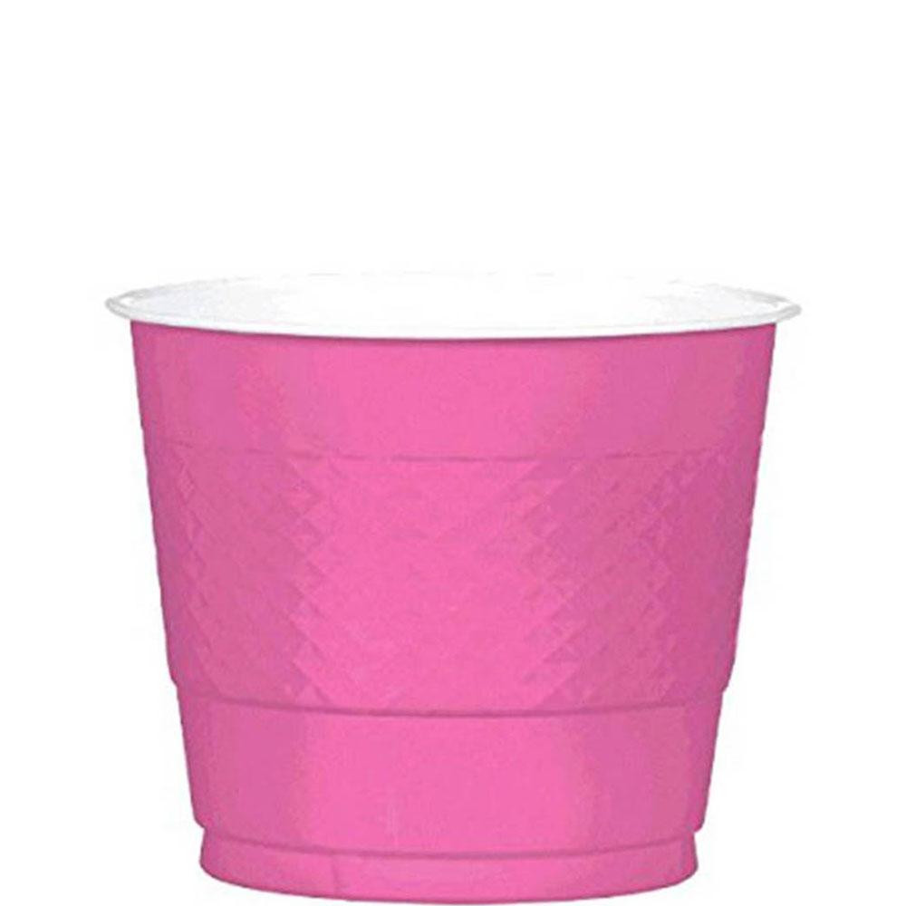 Bright Pink Plastic Cups  9oz, 20pcs Solid Tableware - Party Centre - Party Centre