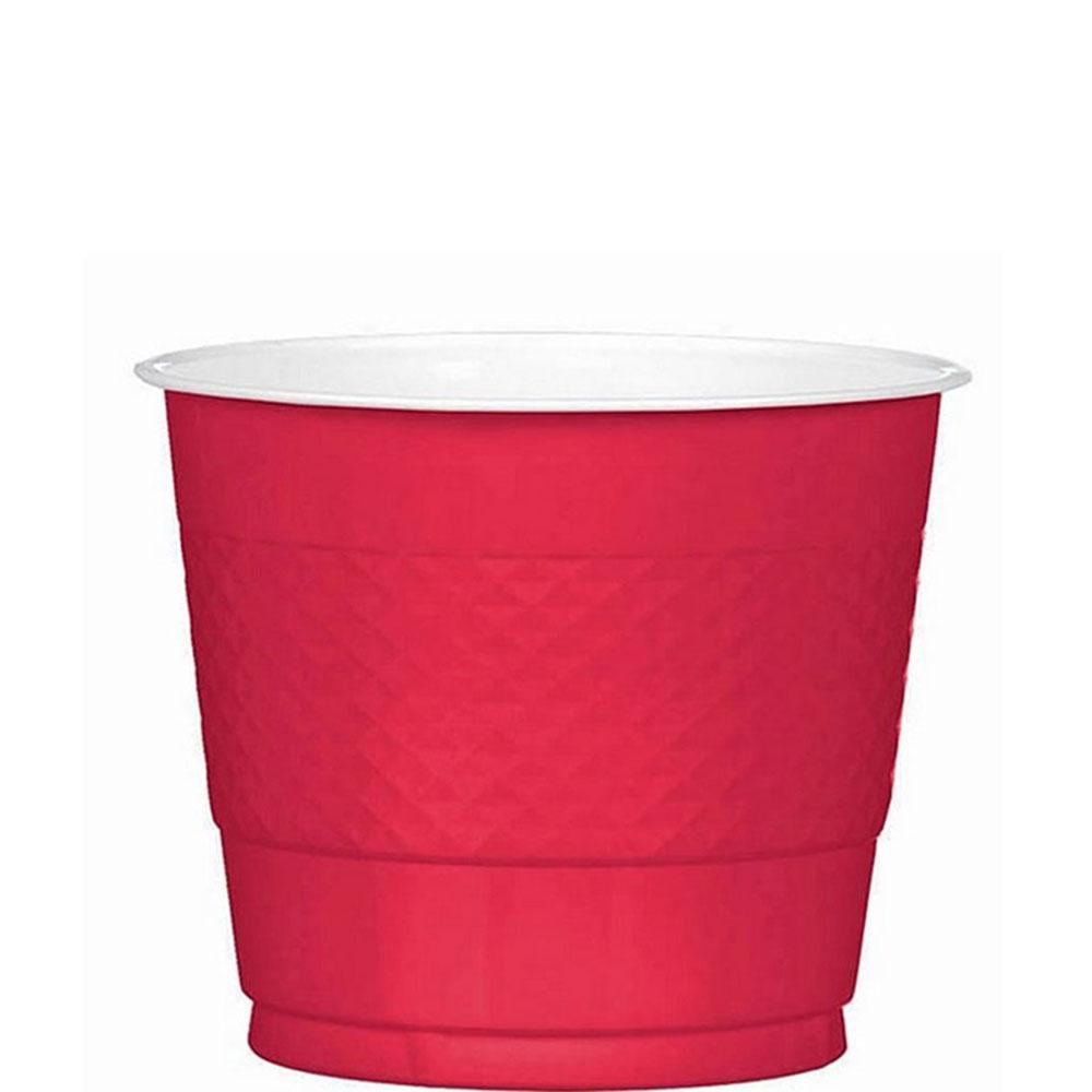 Apple Red Plastic Cups 9oz, 20pcs Solid Tableware - Party Centre - Party Centre