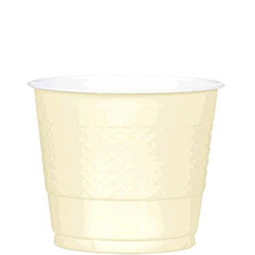 Vanilla Creme Plastic Cups 9oz, 20pcs Solid Tableware - Party Centre - Party Centre