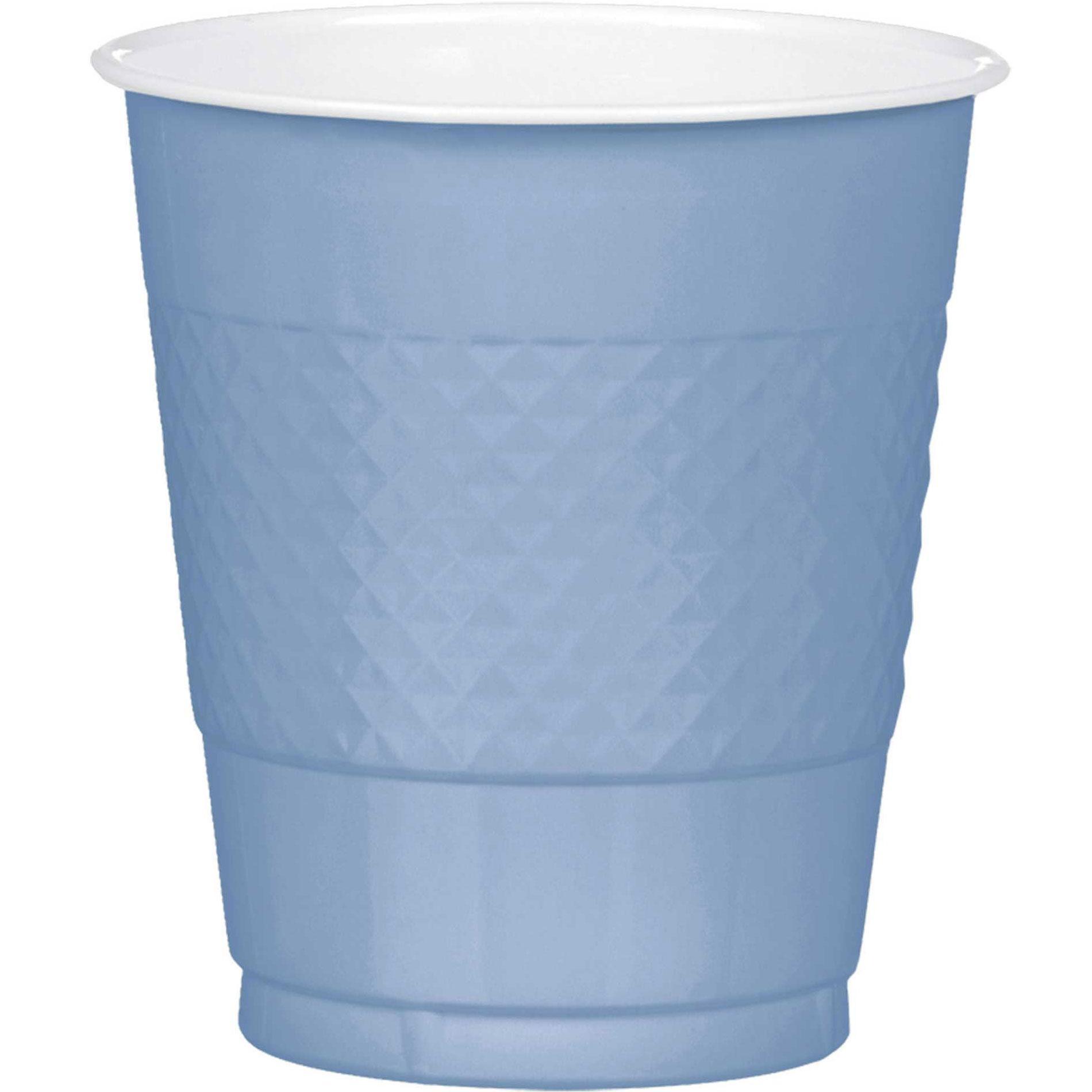 Pastel Blue Plastic Cups 12oz, 20pcs Solid Tableware - Party Centre - Party Centre