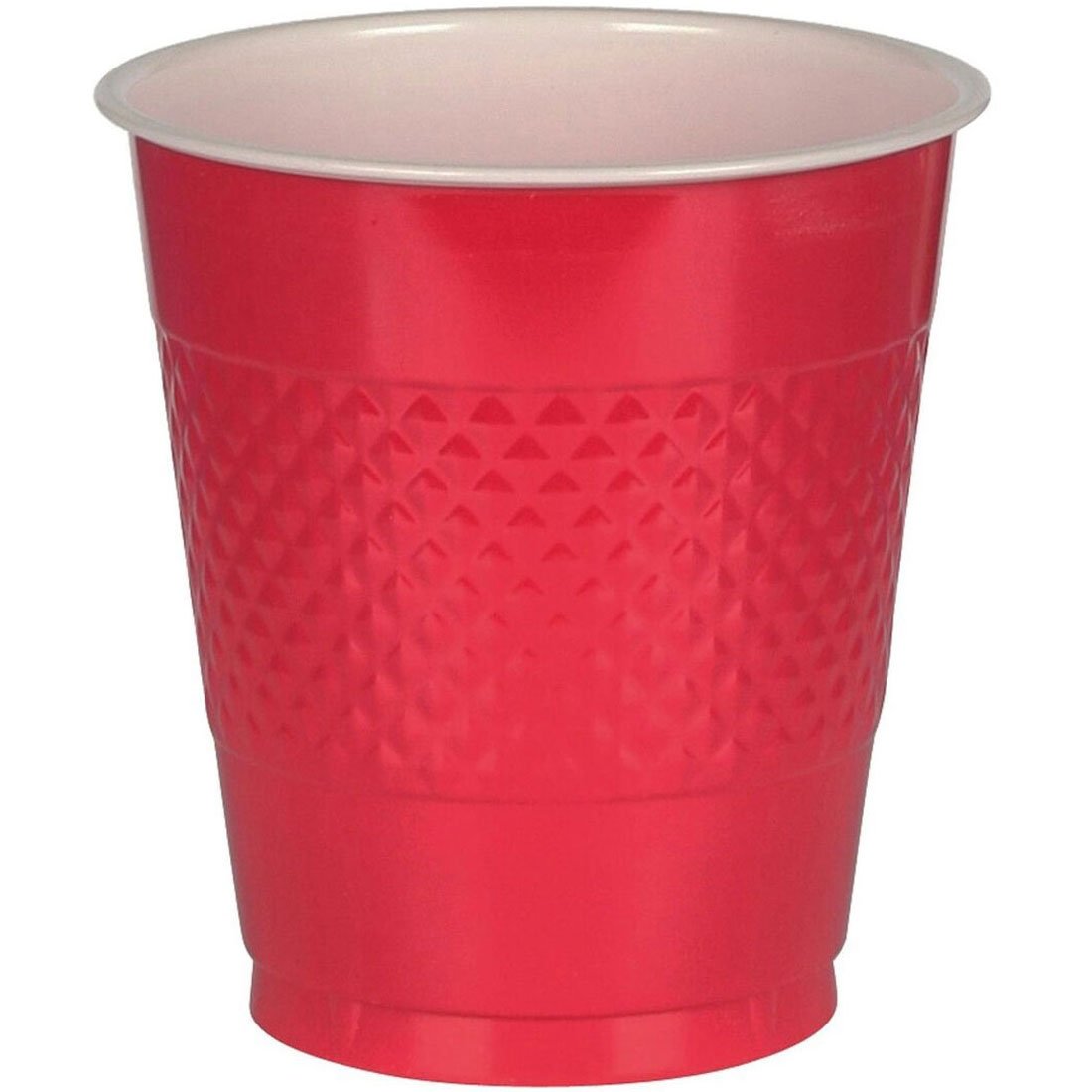Apple Red Plastic Cups 12oz, 20pcs Solid Tableware - Party Centre - Party Centre