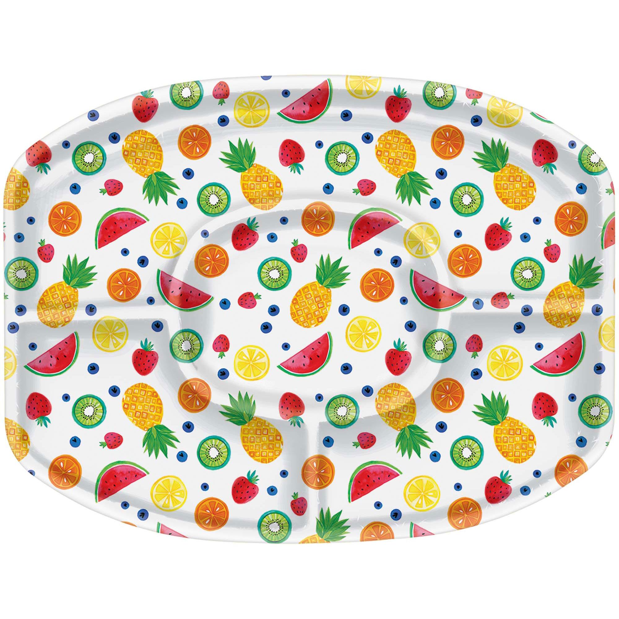Fruit Sectional Plastic Platter Solid Tableware - Party Centre - Party Centre