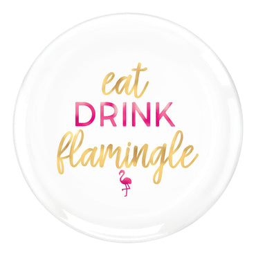 You Had Me At Aloha Hot Stamped Round Plastic Platter Solid Tableware - Party Centre - Party Centre