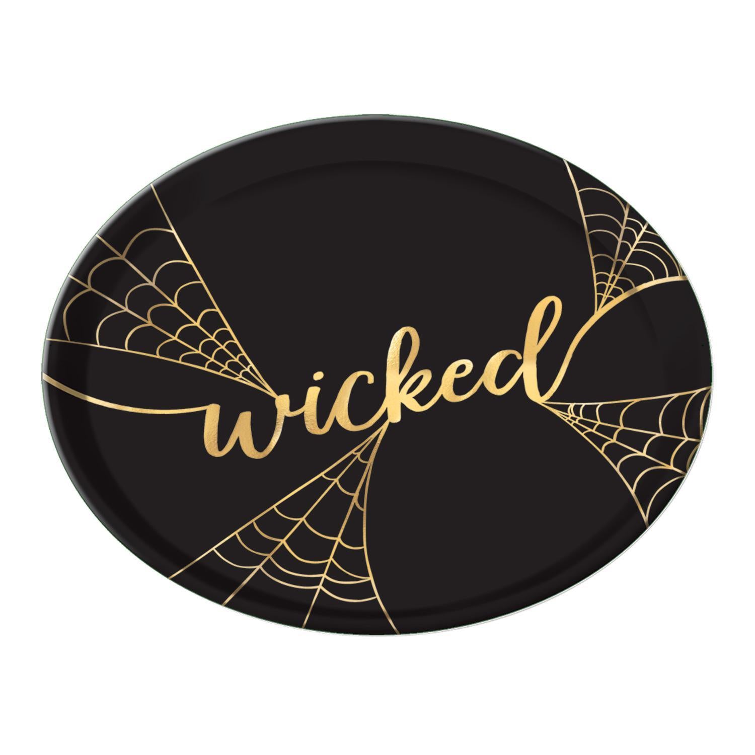Wicked Hot Stamped Plastic Platter 14in Solid Tableware - Party Centre - Party Centre