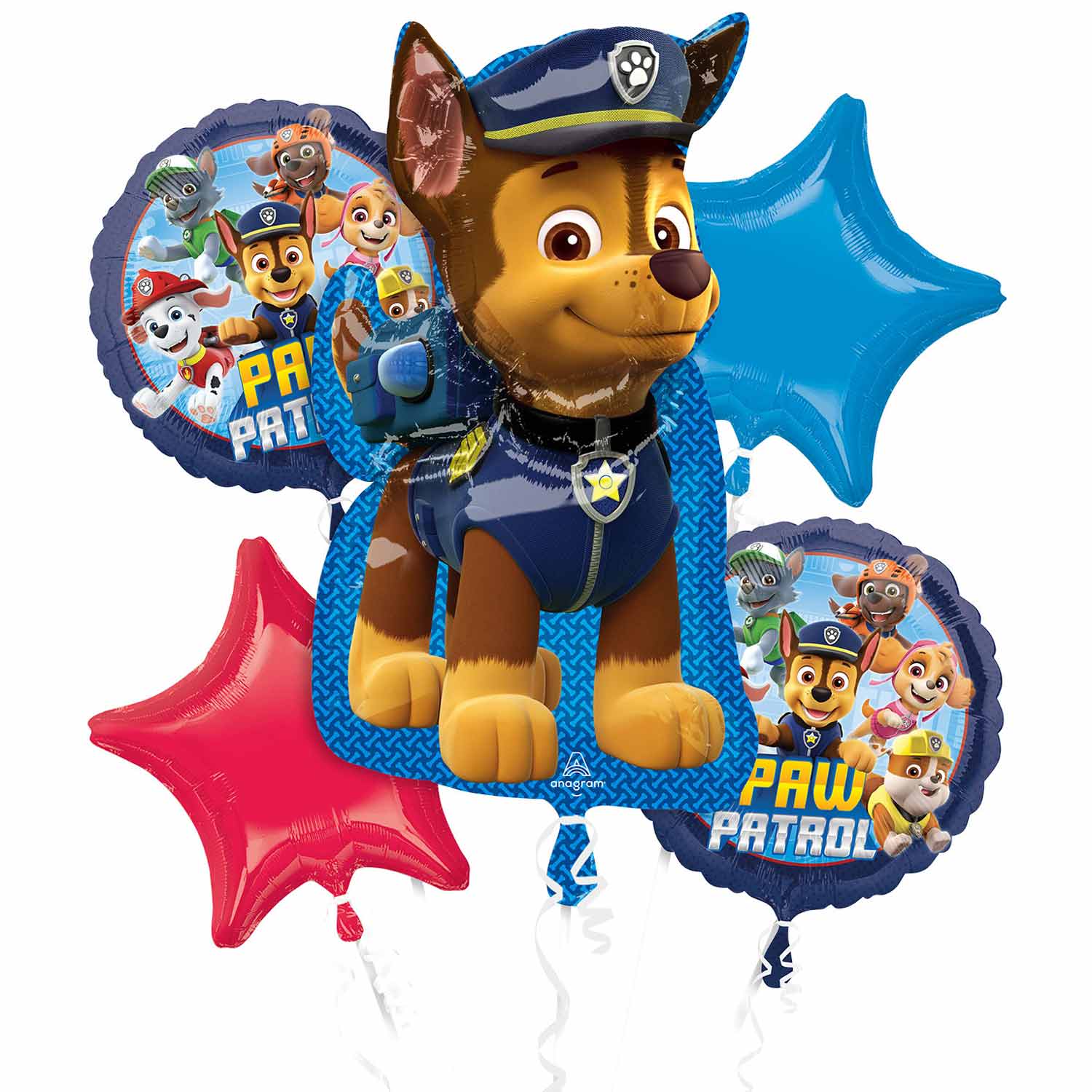 Paw Patrol Foil Balloon Bouquet 5pcs - Party Centre