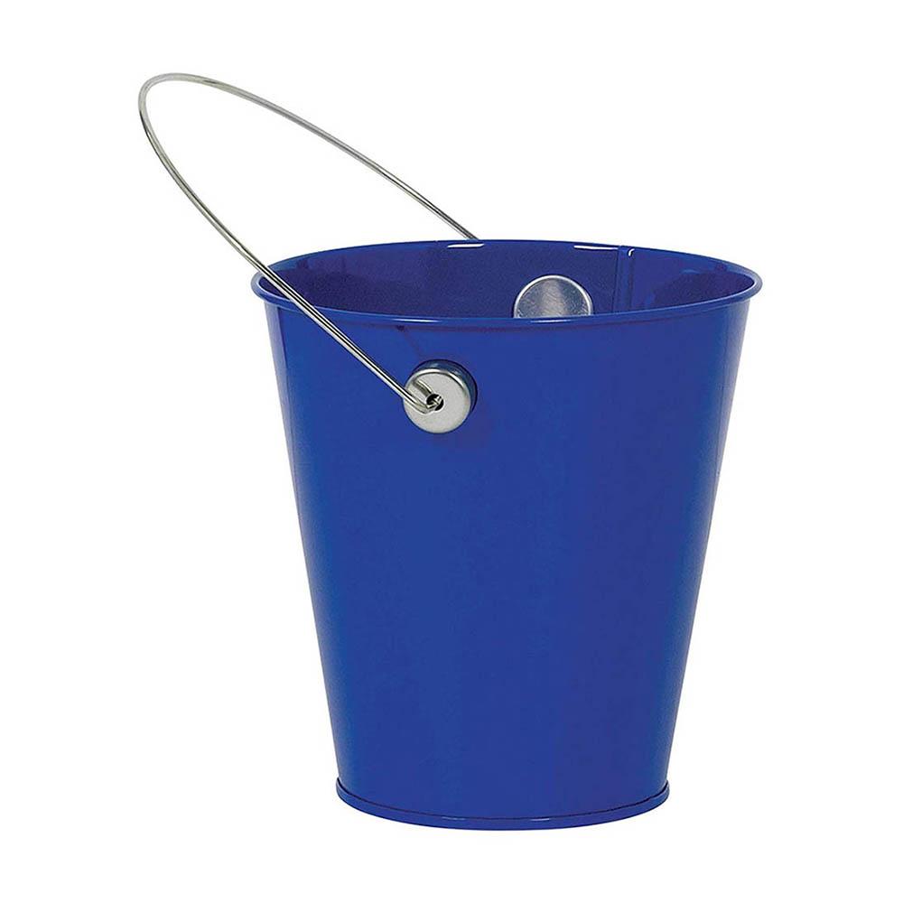 Bright Royal Blue Metal Bucket With Handle Favours - Party Centre - Party Centre