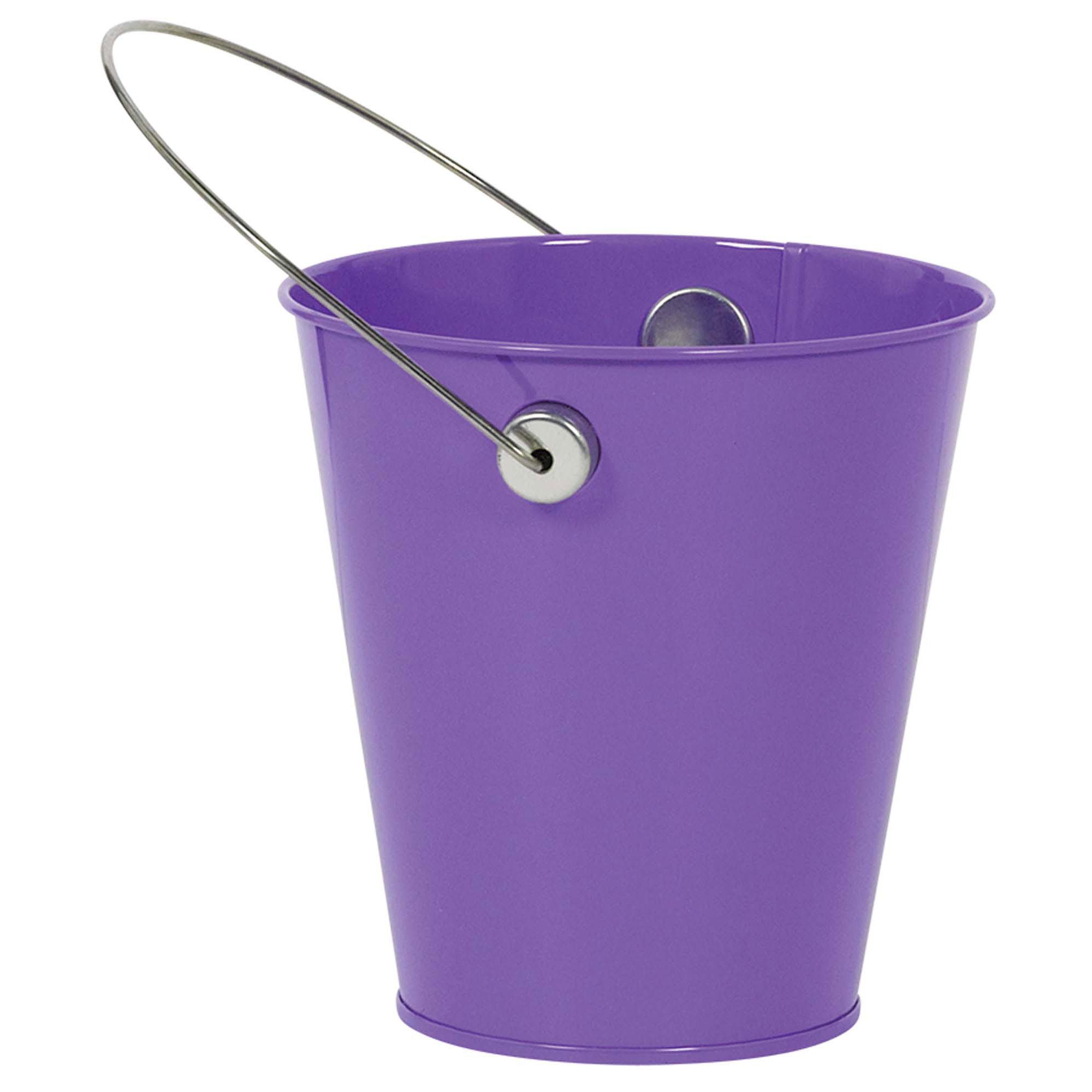 New Purple Metal Bucket With Handle Favours - Party Centre - Party Centre
