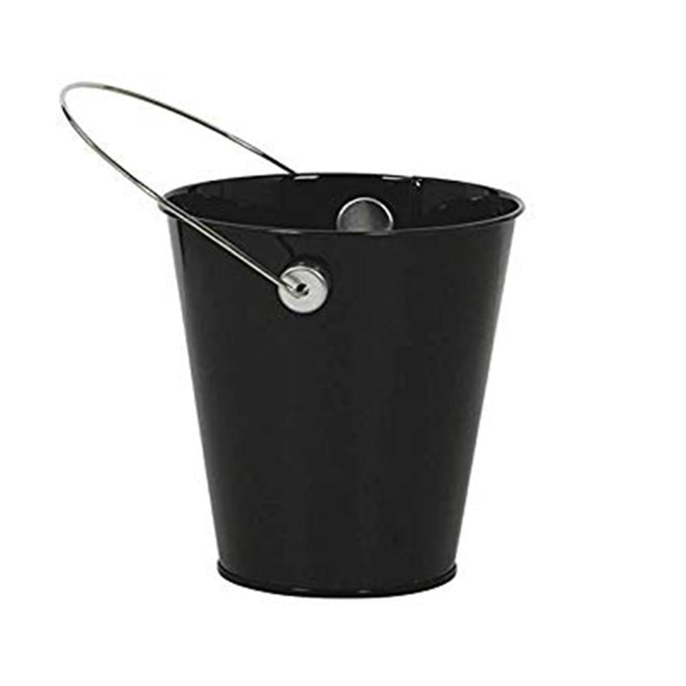 Black Metal Bucket With Handle Favours - Party Centre - Party Centre