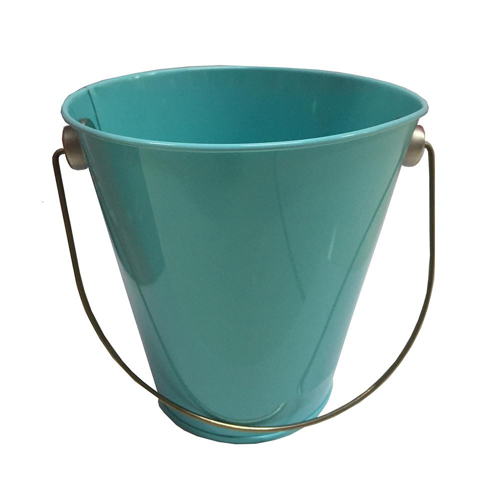 Robins Egg Blue Metal Bucket With Handle Favours - Party Centre - Party Centre