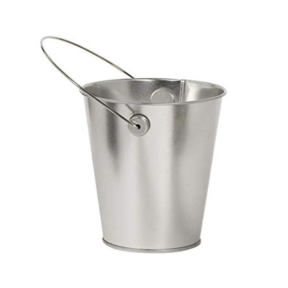 Silver Metal Bucket With Handle Favours - Party Centre - Party Centre