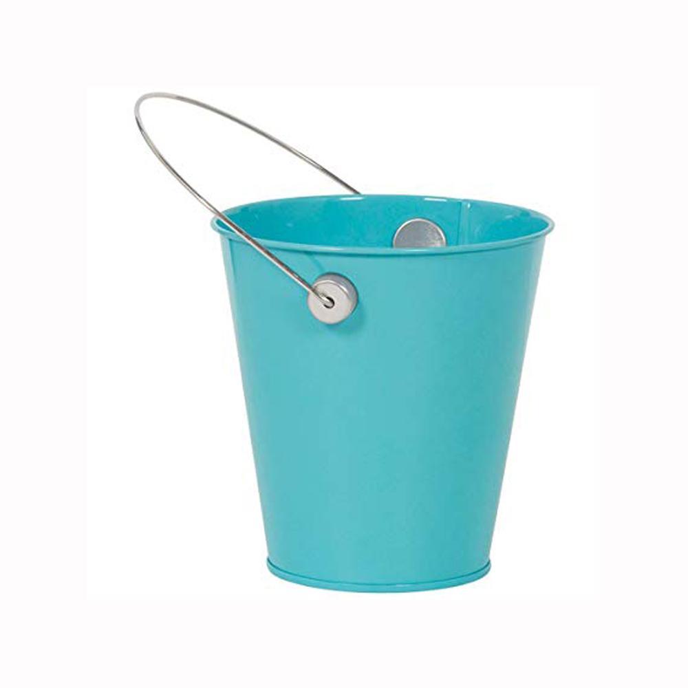 Caribbean Blue Metal Bucket With Handle Favours - Party Centre - Party Centre