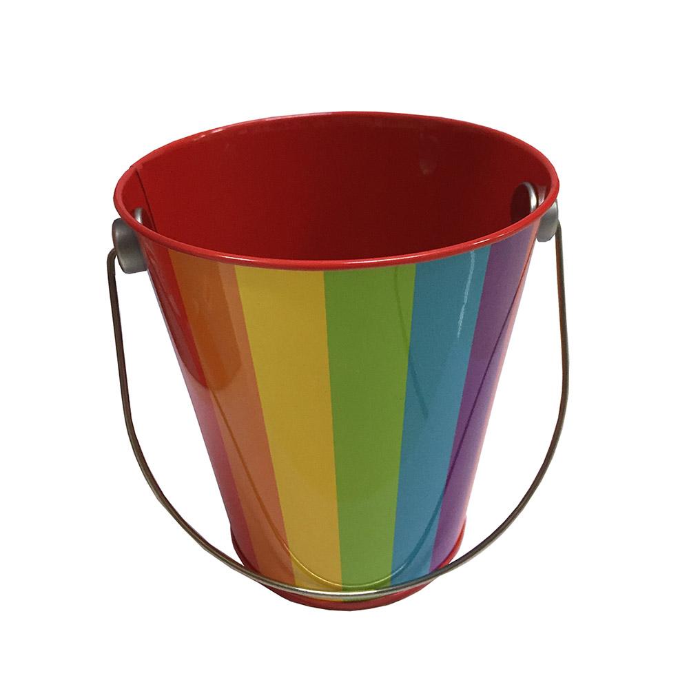 Rainbow Metal Bucket With Handle Favours - Party Centre - Party Centre