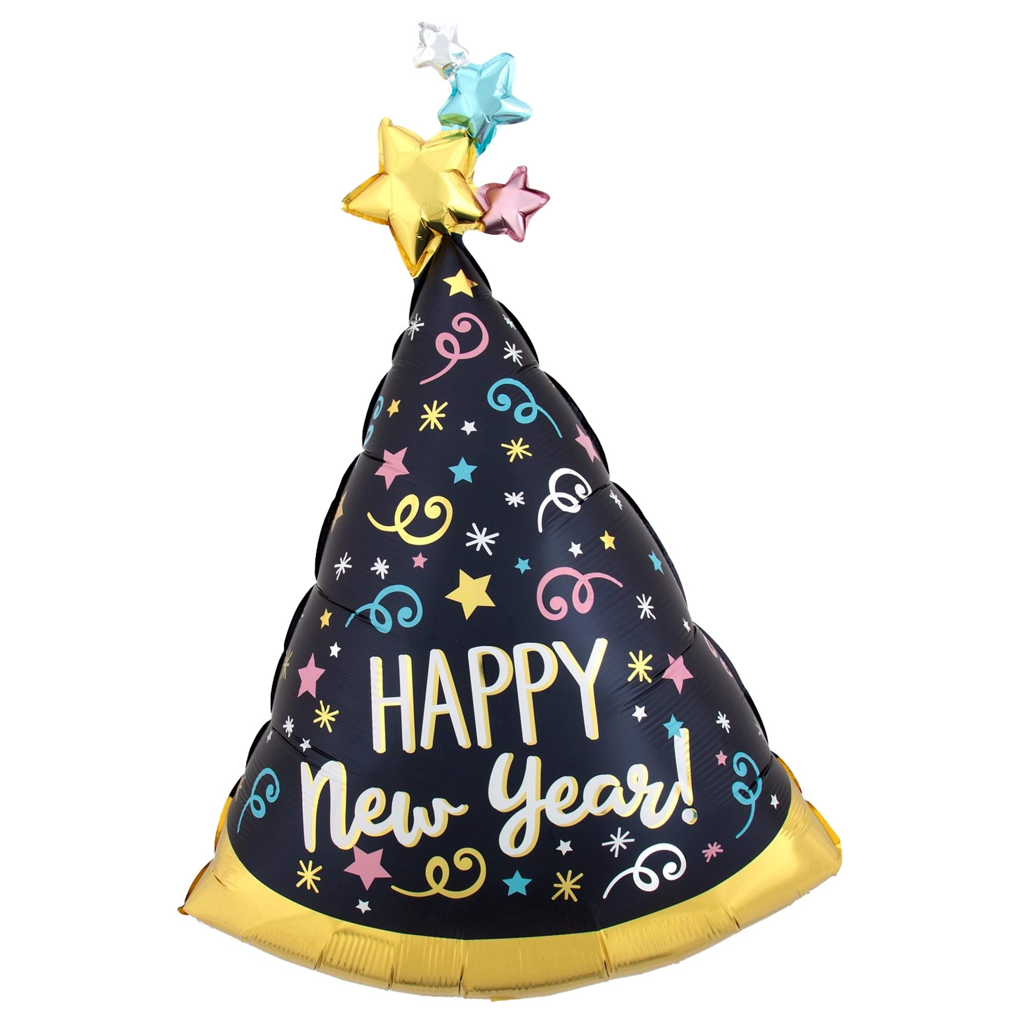 Confetti New Year SuperShape Balloon 68x91cm - Party Centre