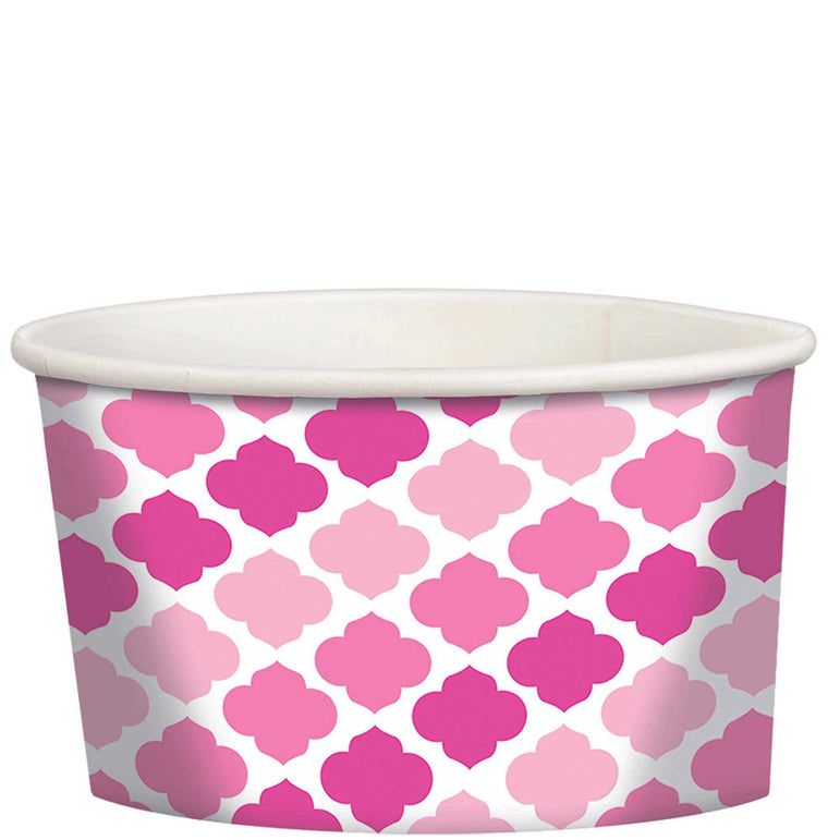 Pink Paper Mini Cocktail Snack Treat Cups 12pcs Candy Buffet - Party Centre