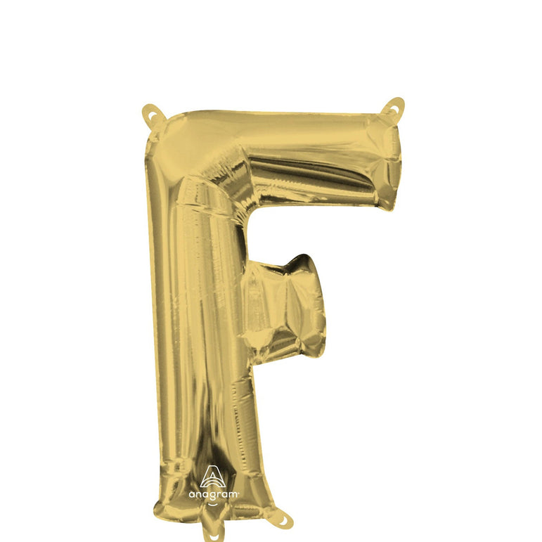 White Gold Letter Mini Shape Foil Balloons