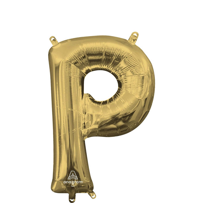 White Gold Letter Mini Shape Foil Balloons