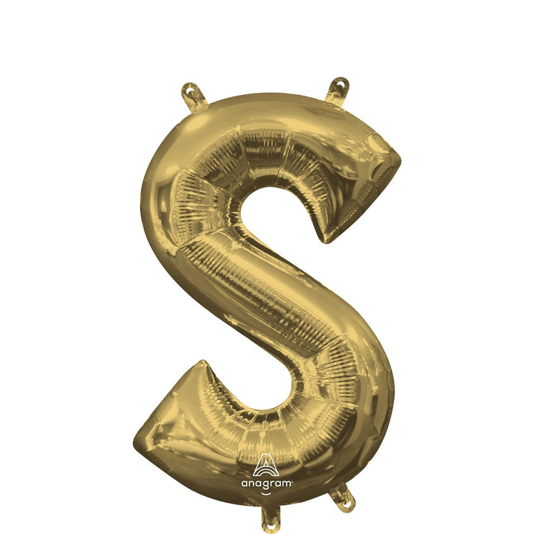 White Gold Letter Mini Shape Foil Balloons