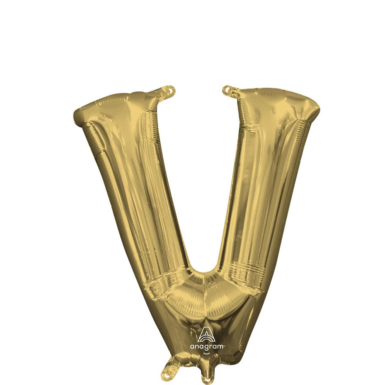 White Gold Letter Mini Shape Foil Balloons