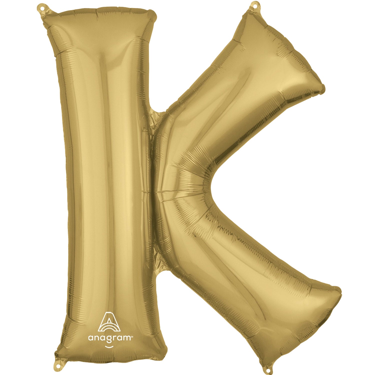White Gold Letter K Supershape Foil Balloon - Party Centre