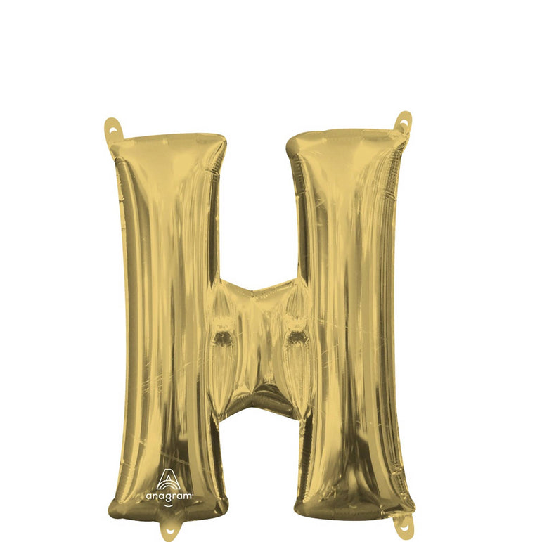 White Gold Letter Mini Shape Foil Balloons
