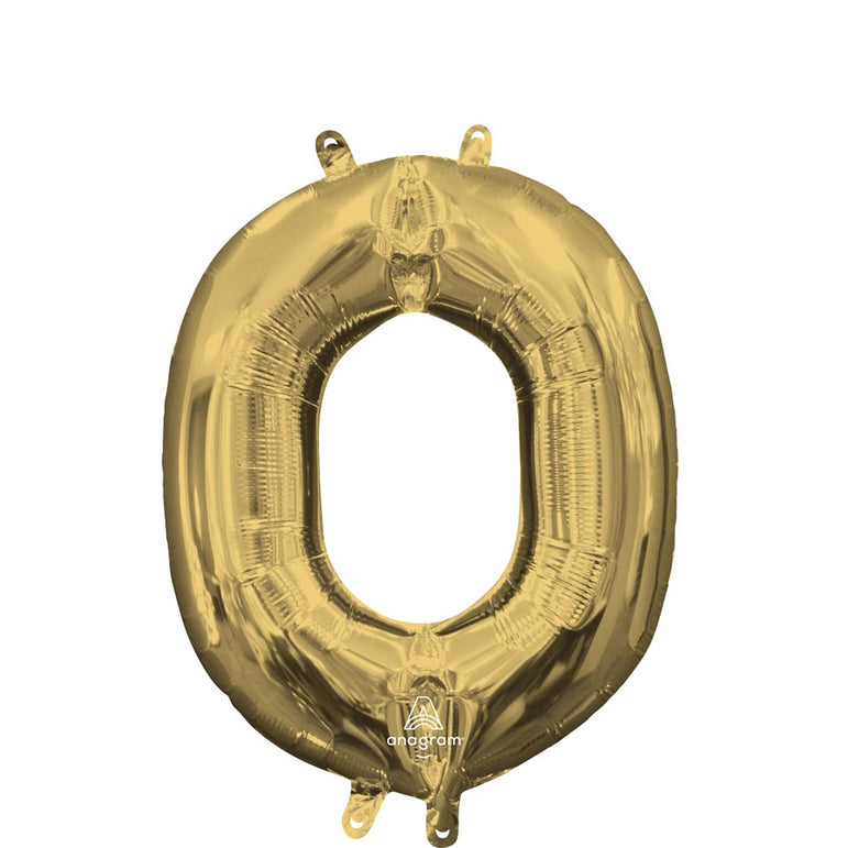 White Gold Letter Mini Shape Foil Balloons