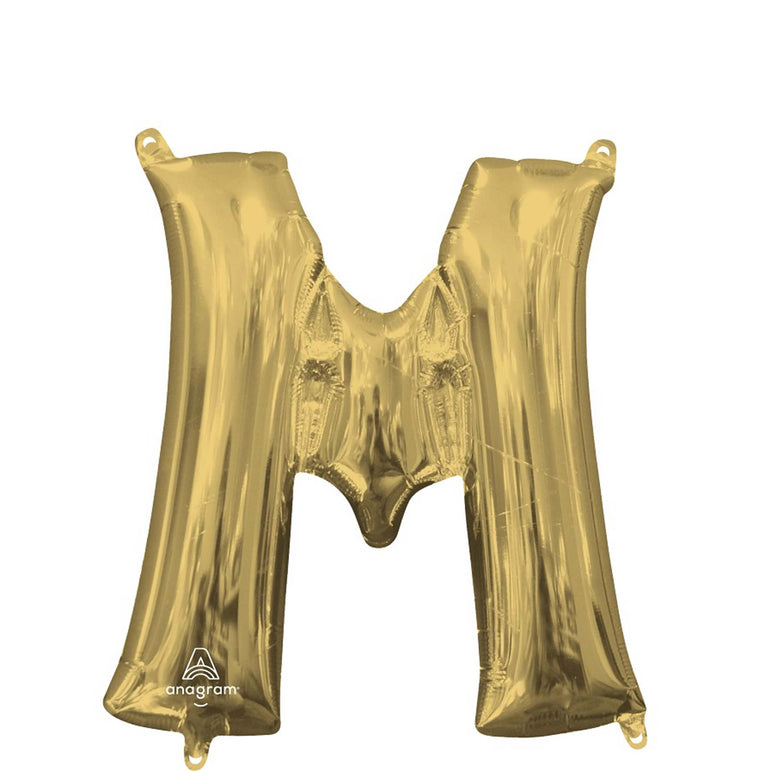 White Gold Letter Mini Shape Foil Balloons