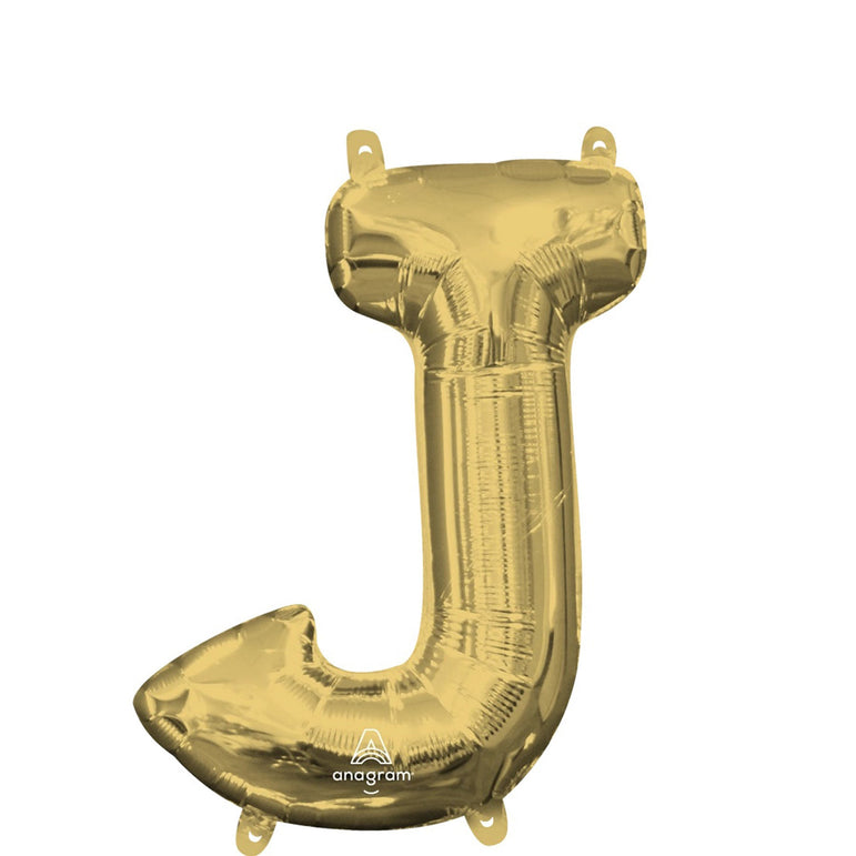 White Gold Letter Mini Shape Foil Balloons