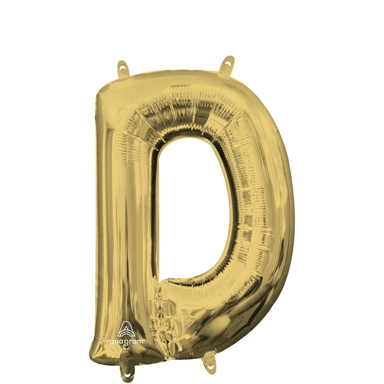 White Gold Letter Mini Shape Foil Balloons