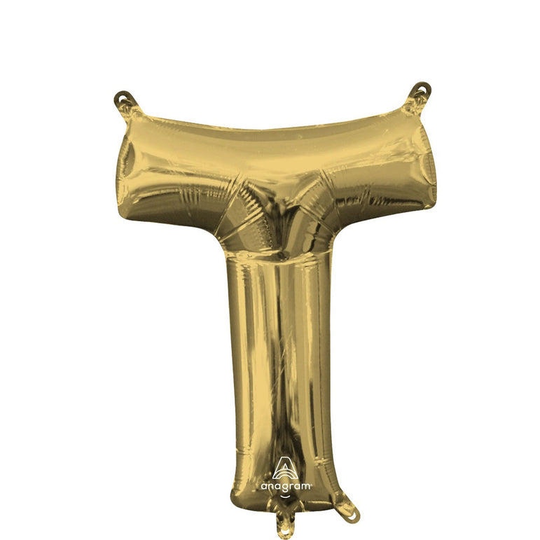 White Gold Letter Mini Shape Foil Balloons