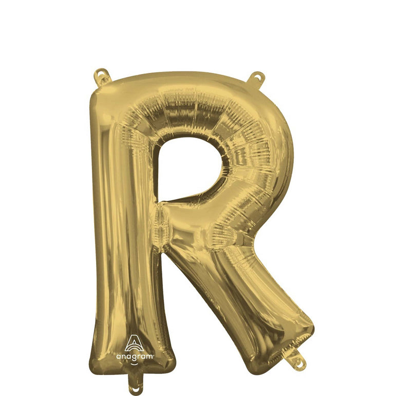 White Gold Letter Mini Shape Foil Balloons