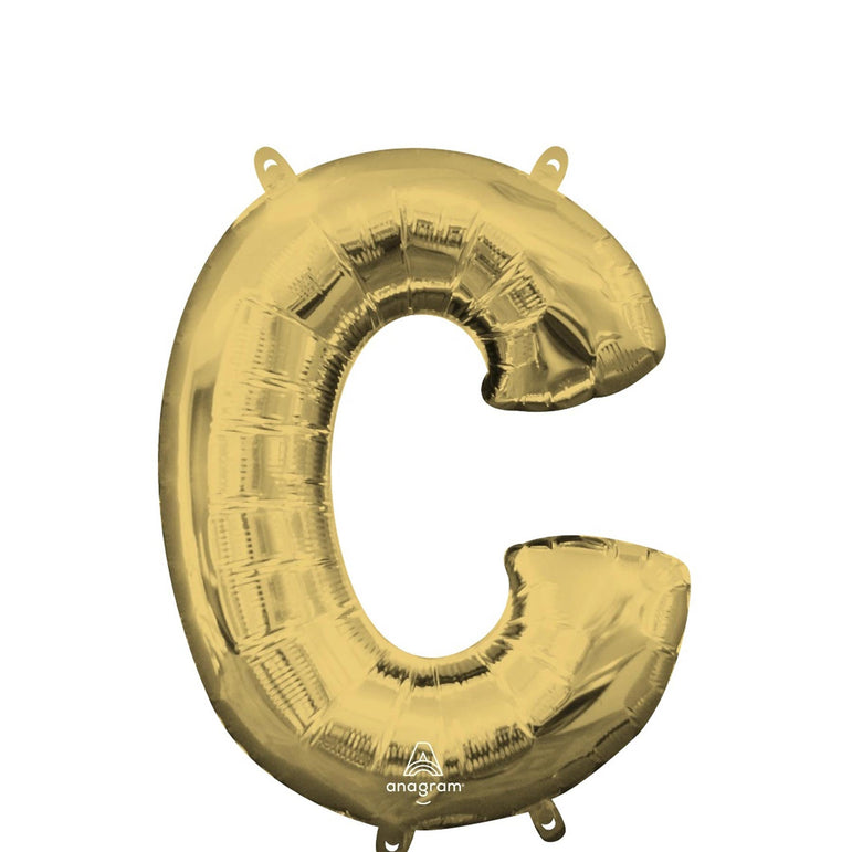 White Gold Letter Mini Shape Foil Balloons