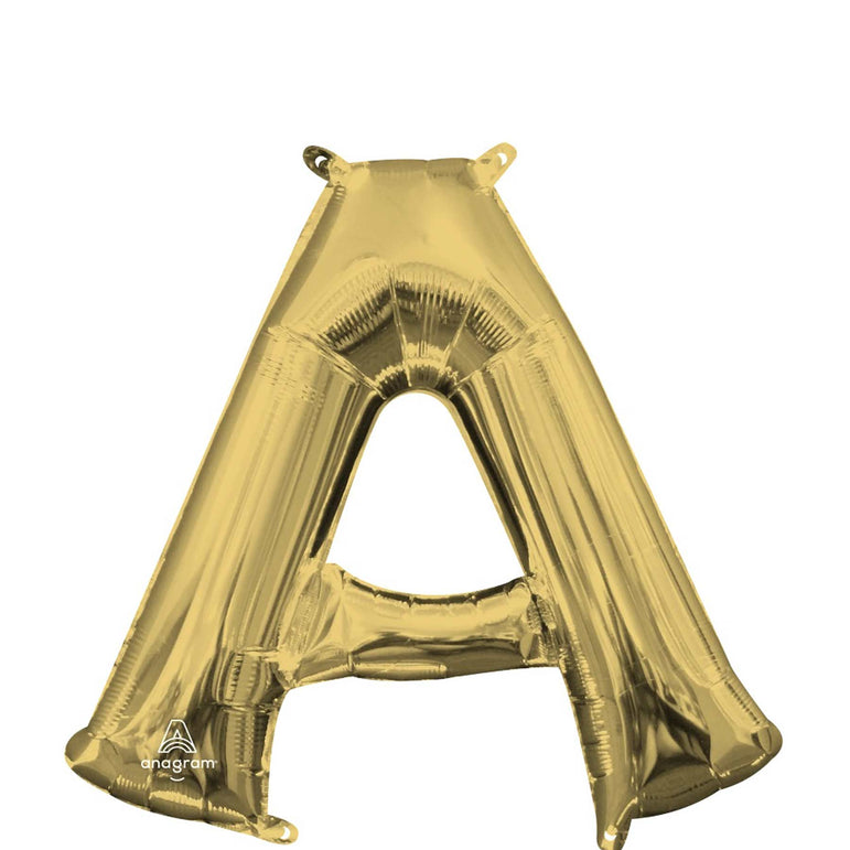 White Gold Letter Mini Shape Foil Balloons