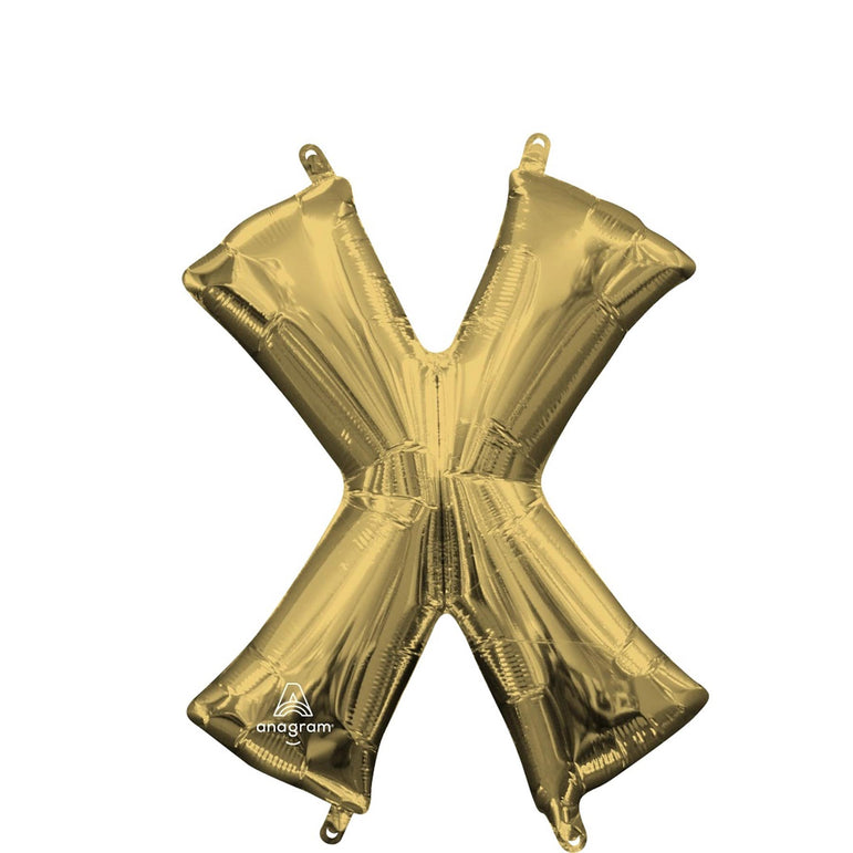 White Gold Letter Mini Shape Foil Balloons
